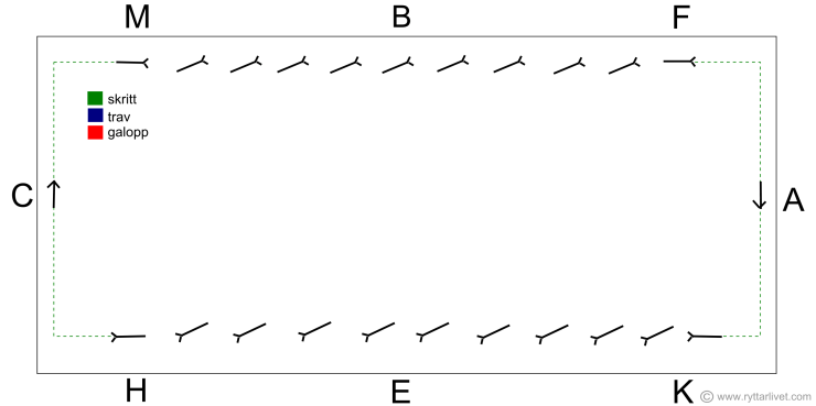 skänkelvikning längs sidan